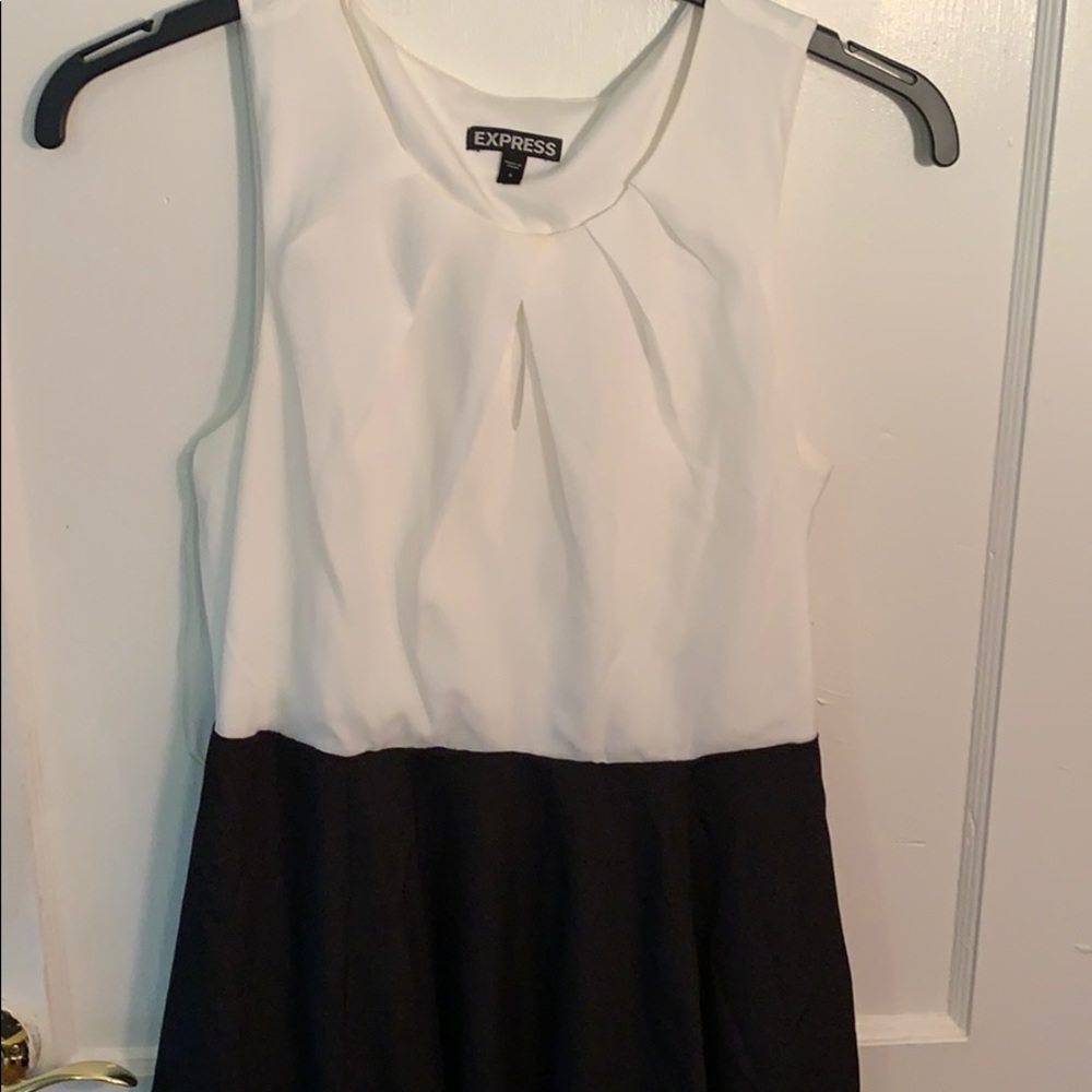 EXPRESS Black and White Party Dress
